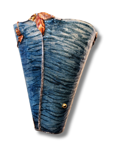 Azure Wave Art Glass Sconce