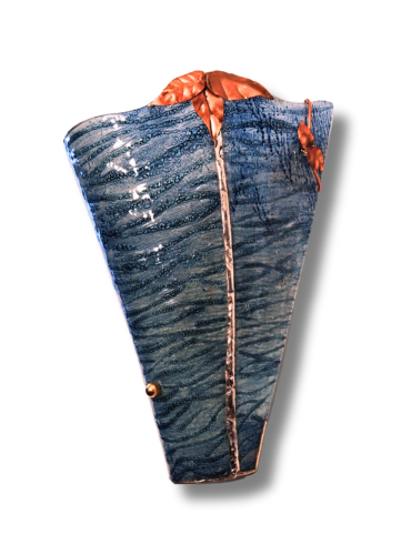 Azure Wave Art Glass Sconce