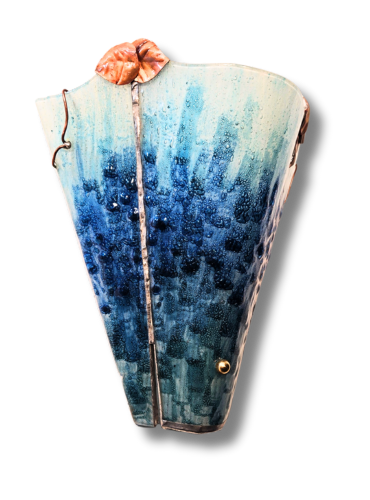 Luminous Cascade Art Glass Sconce