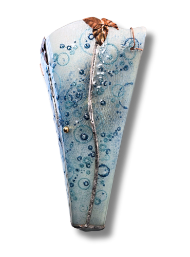 Radiant Rings Art Glass Sconce