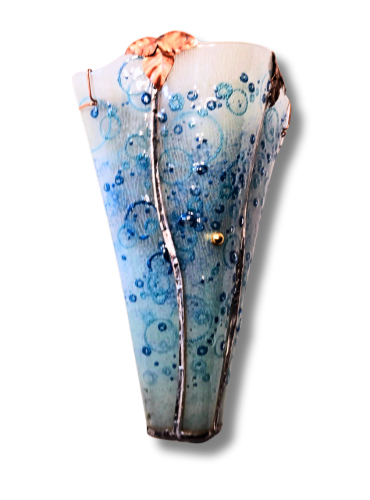 Radiant Rings Art Glass Sconce