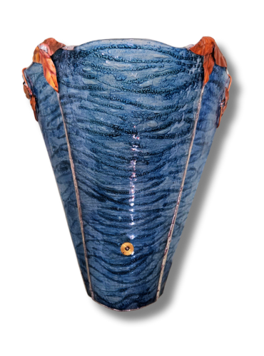 Azure Wave Art Glass Sconce